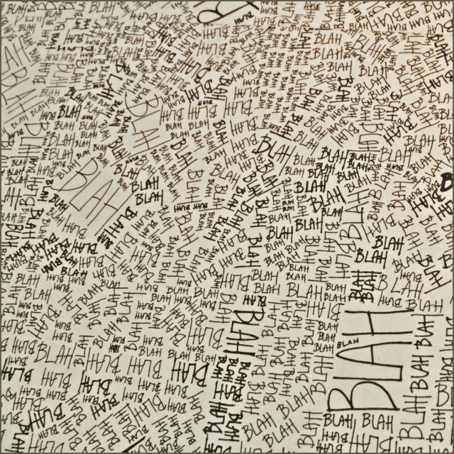 Détail de "Blah, blah, blah" du studio Louise Campbell (Maison d