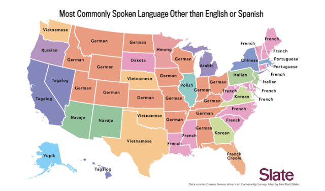 Slate's language map of the United States
